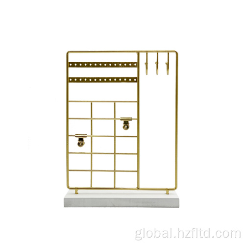 Jewelry Display Stand Gold Jewelry stand with wood base Supplier